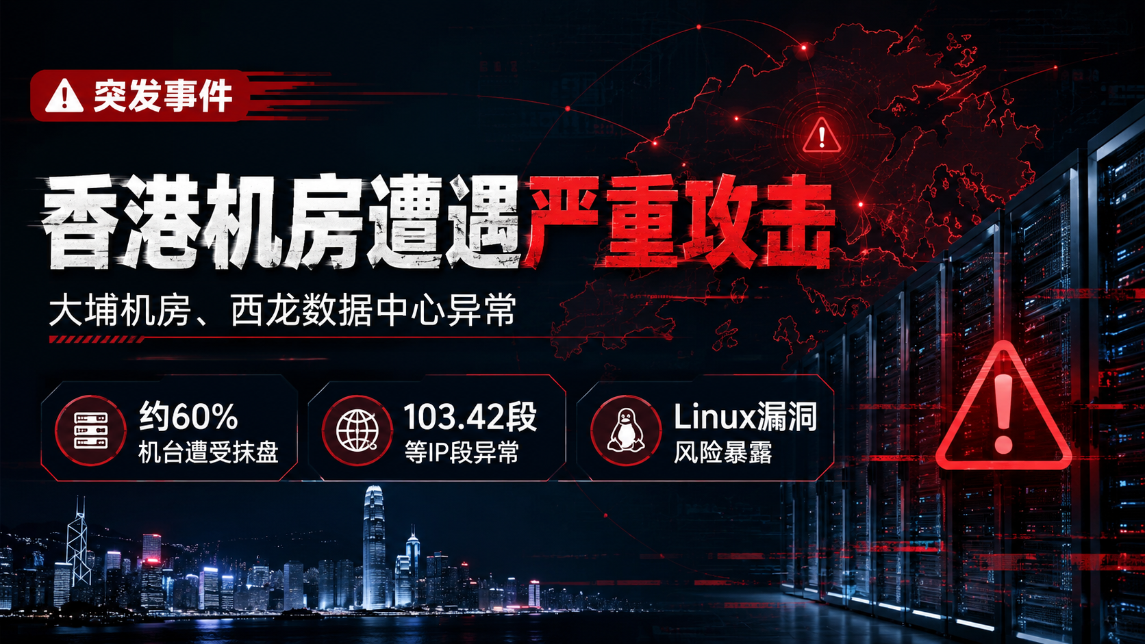 香港部分机房遭遇严重攻击事件，103.42 段等 IP 段出现大面积异常-新世界论坛